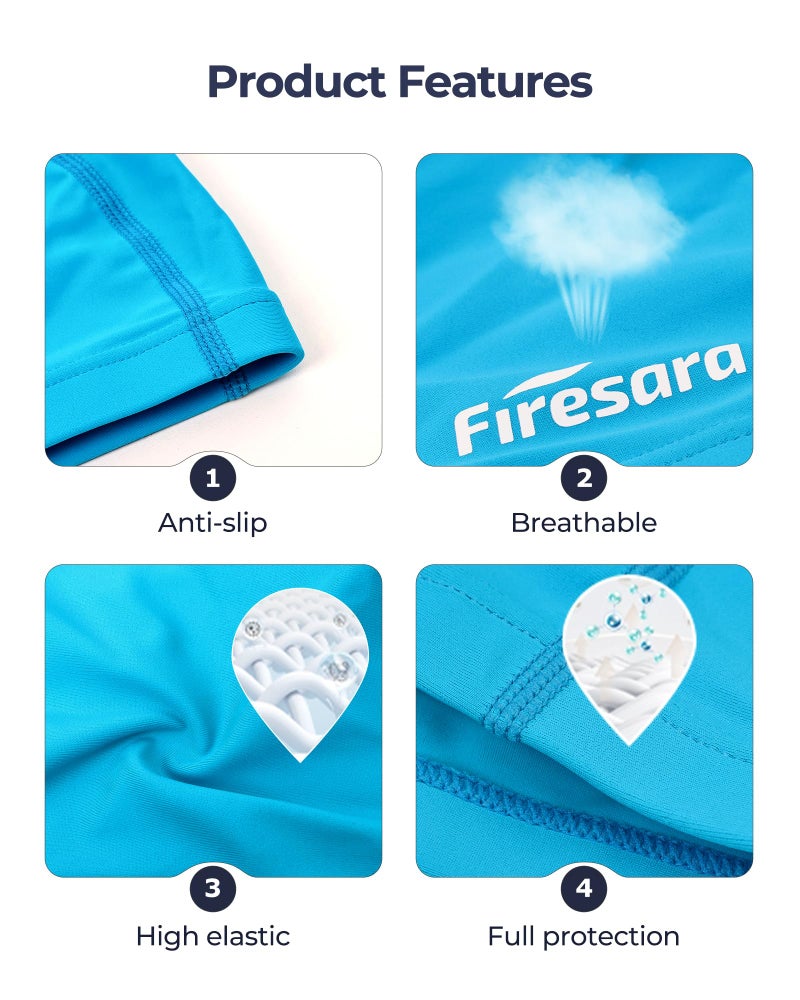 Firesara Fabric Swim Cap, High Elasticity Swimming Cap Keeps Hair Clean Breathable Fit Both Long Hair Short Hair, Swim Caps Woman Girls Men Kids One Size Hat - Image 2